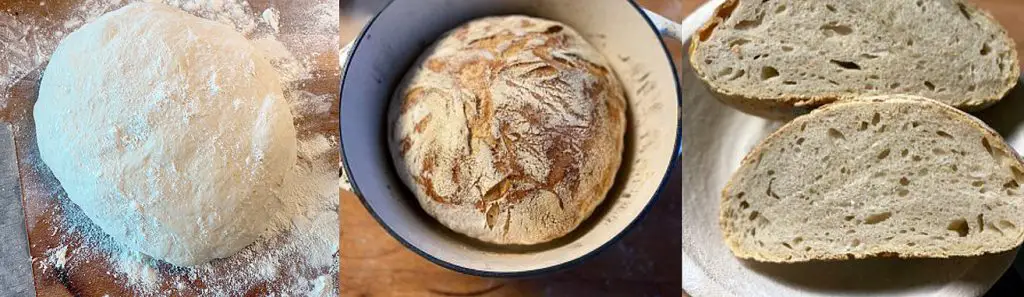 No Knead Topfbrot mit dem Kühlschrankteig