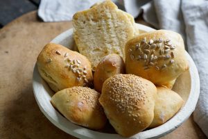 No knead Brötchen mit und ohne Körner