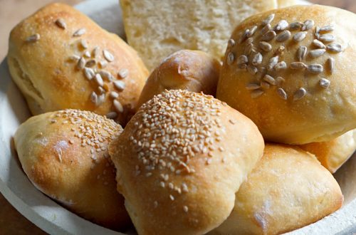 No knead Brötchen mit und ohne Körner