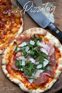 Pinterest Pin für Pizzabrot und Pizzateig