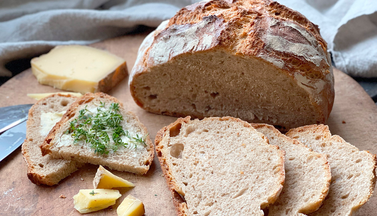 Landbrot mit Weizenmehl 1050 | JustBread der Brotbackblog