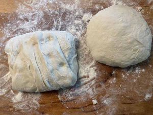 Fougasse Teigling falten