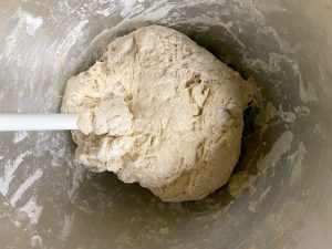 no knead Methode Teig veremengen