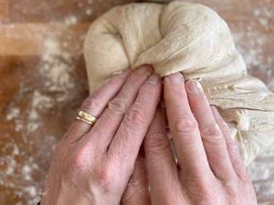 Landbrot Teig rundformen