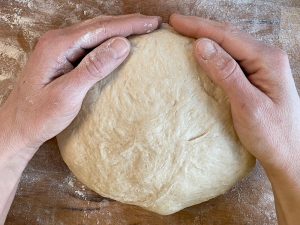 Landbrot Teig rundformen