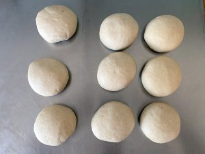 Rund geformte Burger Buns