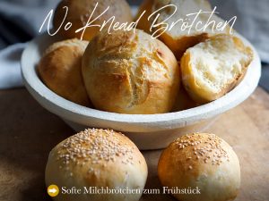 No knead Brötchen