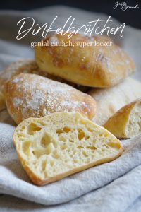 No knead Dinkel Brötchen