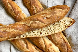 Baguettes, Kruste und Krume