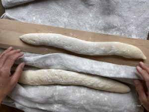 Baguettes Teiglinge einschneiden