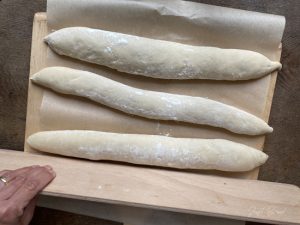 Baguettes Teiglinge einschneiden