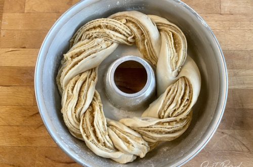 Fertig geformte Teigrolle