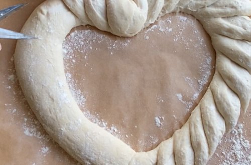 Pain d'épi Herzform vor dem Backen einschneiden