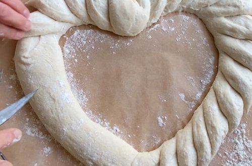 Pain d'épi Herzform vor dem Backen einschneiden