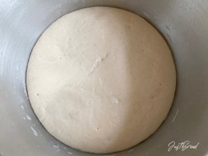 Einkorn Dinkel Brötchen fertig gereifter Hauptteig