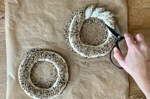 Es wird immer oben, mittig eingeschnitten