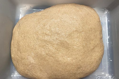 Schwarzbierbrot - Teig nach der Reifezeit