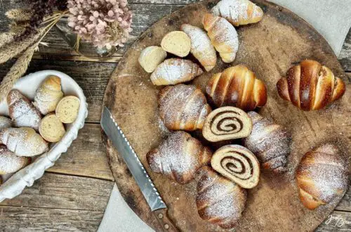 Nuss-Nougat-Hörnchen, Frühstückshörnchen in zwei Größen und Varianten