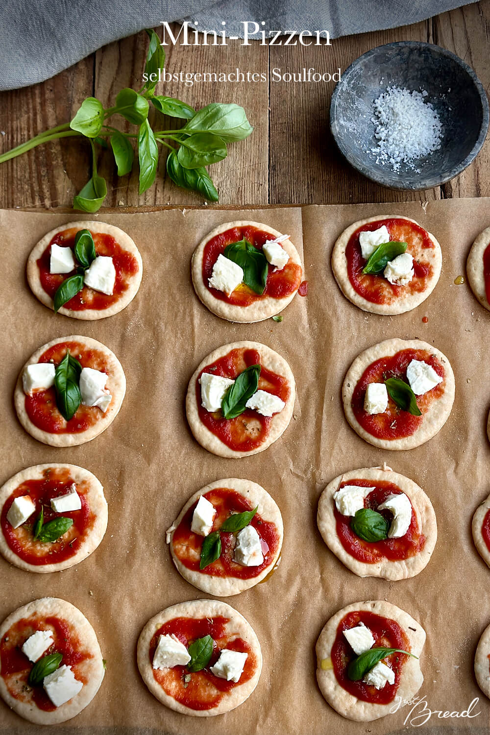Mini-Pizzen, selbstgemachtes Soulfood