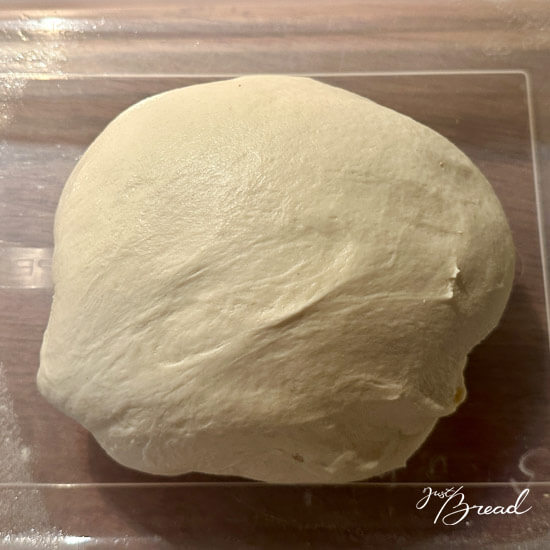 Teig zu Beginn der Stockgare (erste Gehzeit)