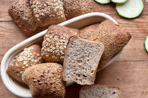 Zucchini-Brötchen mit Saaten selber backen